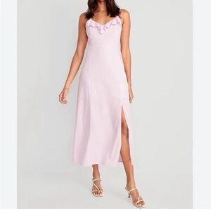 Elegant Pink Ruffle Dress
